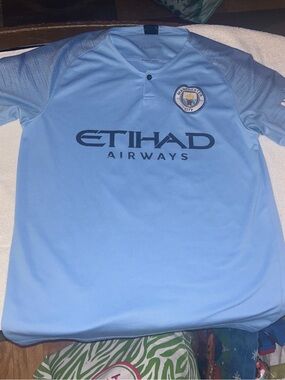 Light Blue Home Jersey with Etihad Logo